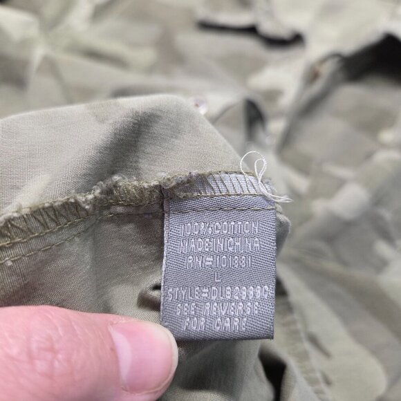 Charlotte Russe Large Classic Camo Roll Tab Longsleeve Button Up Shirt (Flawed) - Picture 10 of 11